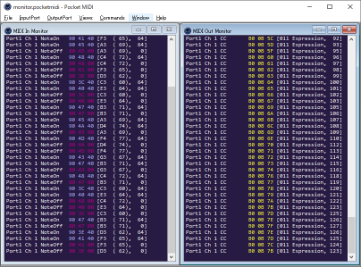 MIDI Monitor View